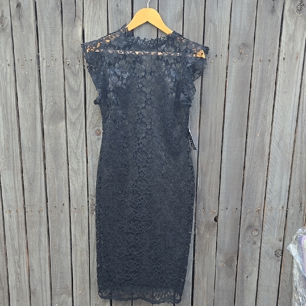 Enfocus Studio Elegant Black Lace Dress